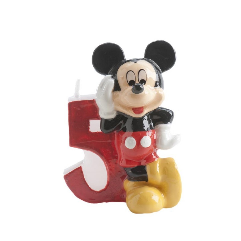 Bougie d'anniversaire Mickey Mouse - 5 ans