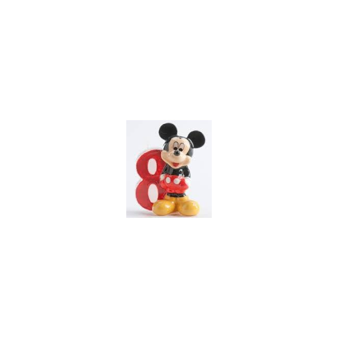 Bougie d'anniversaire Mickey Mousse - 8 ans