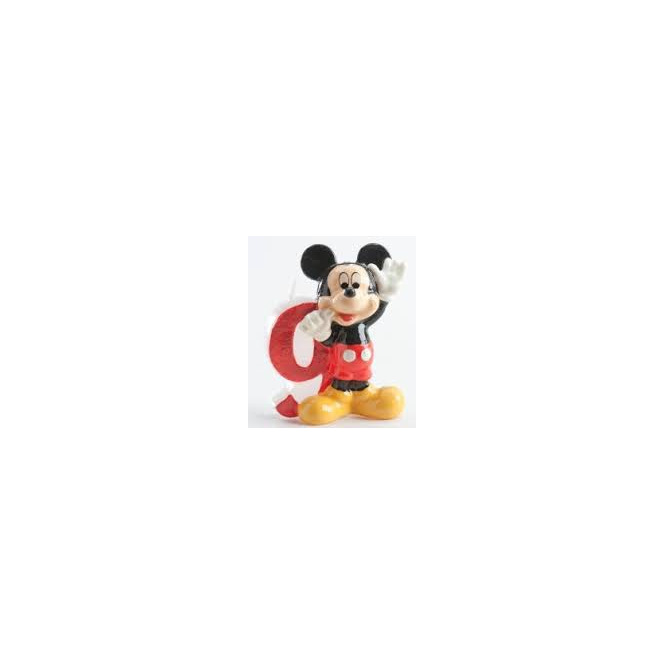 Bougie d'anniversaire Mickey Mousse - 9 ans