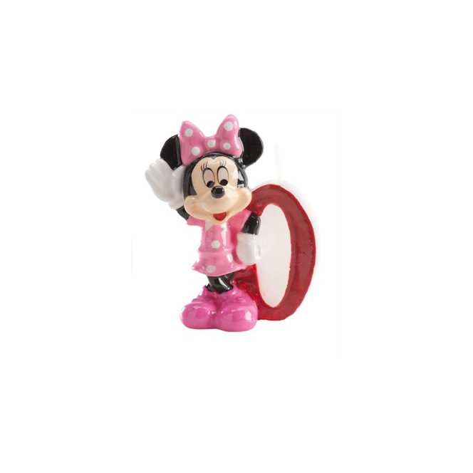 Bougie d'anniversaire Minnie - chiffre 0