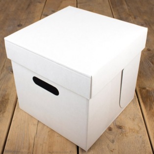 FunCakes Cake Box - White - 25.5x25.5x25cm 