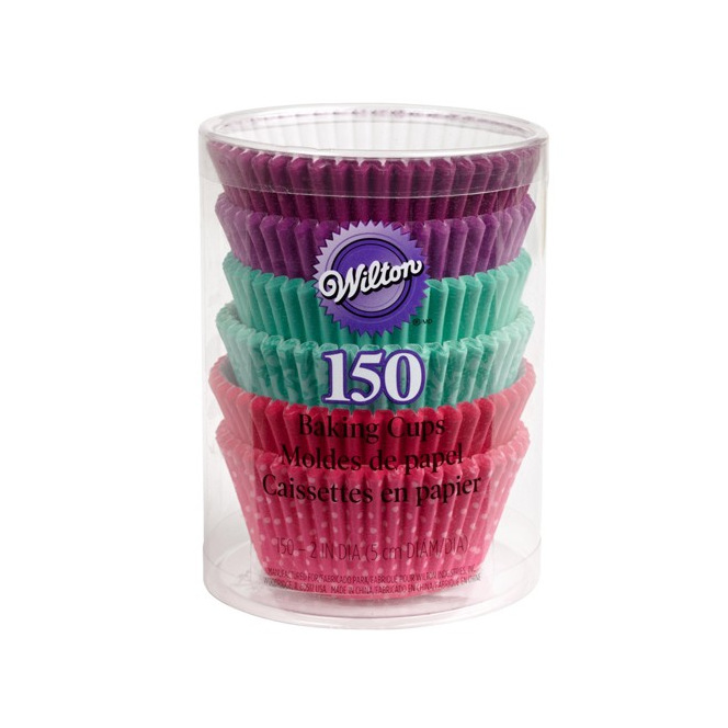 Caissettes à cupcakes - Rose / Turquoise / Mauve - 150pc - Wilton