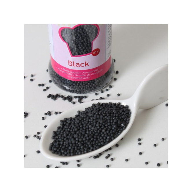 Mini perles noires - FunCakes