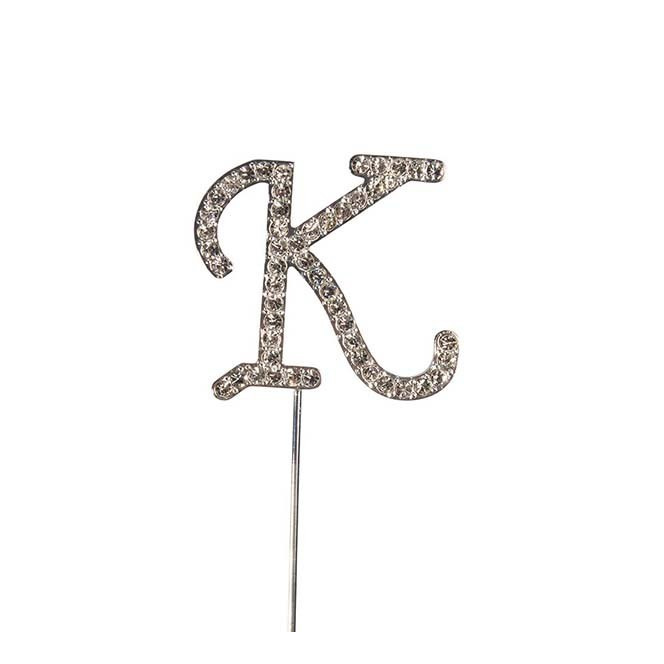 Lettre K en strass 