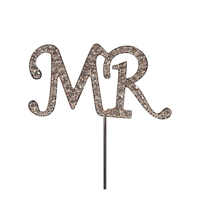 Lettres Mr en strass 