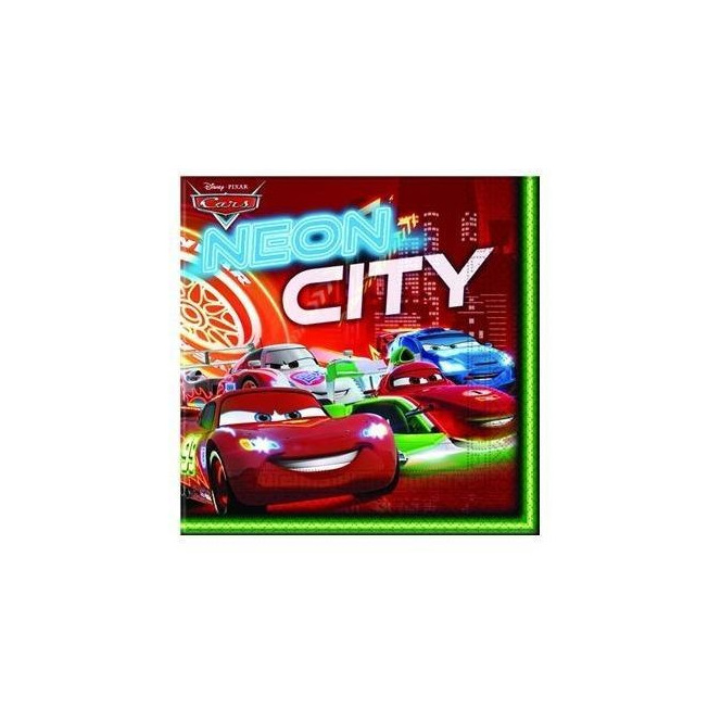 20 Napkins Cars Neon City