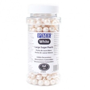PME Large Sugar Pearls White