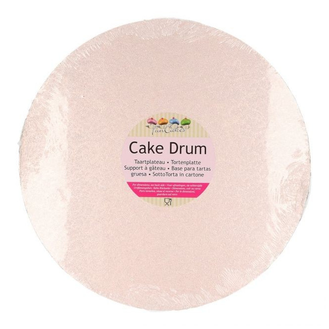 Drum Cake Round 25 cm pink gold - Funcakes