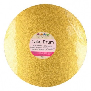 Drum Cake Round 25 cm gold - Funcakes