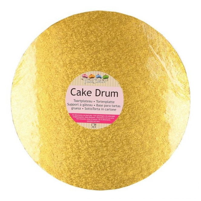 Drum Cake 25 cm goud - Funcakes