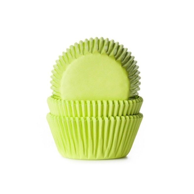 Baking cups lime groen - 50 stukken - House of Marie 