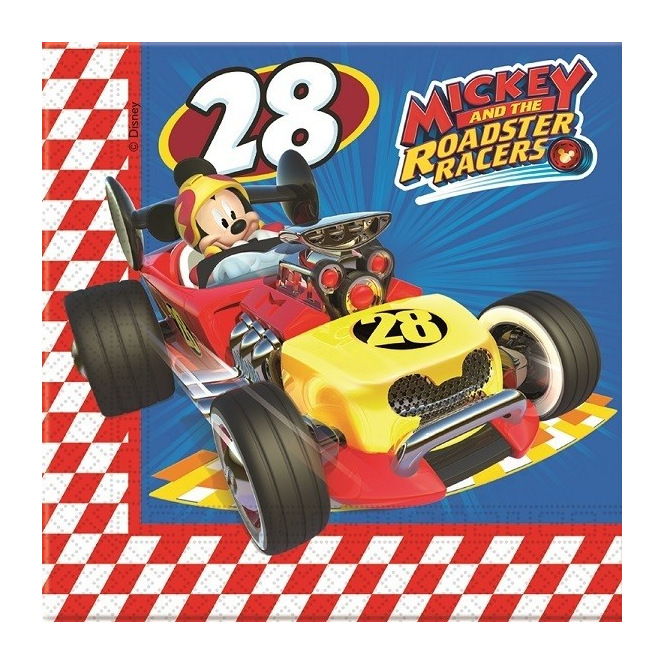 dikte baan zoet 20 napkins - Mickey Roadster Racers