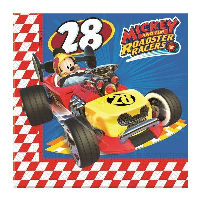 20 serviettes - Mickey Roadster Racers