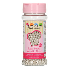 Perle métallique Argentées 4mm - FunCakes