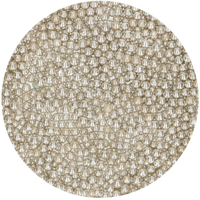 FunCakes Sugarpearls -Metallic Silver - 4mm