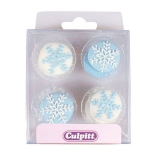 Snowflakes Sugar Decorations - 12pc - Culpitt