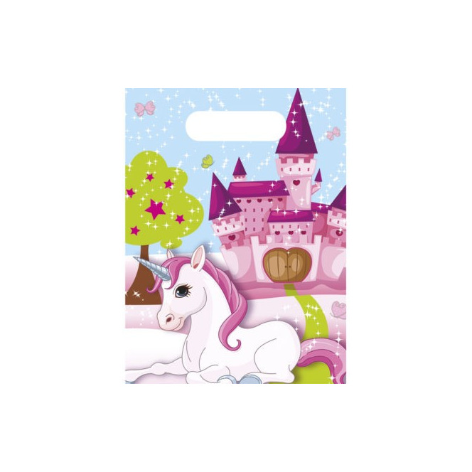 5 sachets de bonbons personnalisés - Anniversaire licorne pour enfant