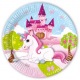 8 paper plates - Castle Unicorn
