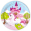 8 paper plates - Castle Unicorn