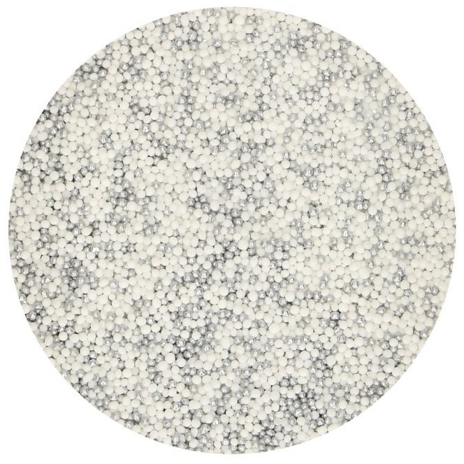 Nonpareils Silver White 80g - Funcakes