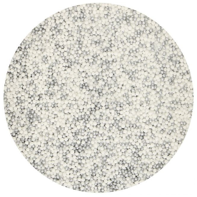 Nonpareils Silver White 80g - Funcakes