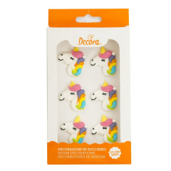 Décorations en sucre - Licorne - 6pc - Decora