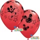 6 Mickey Mouse natuurrubberlatex ballonnen