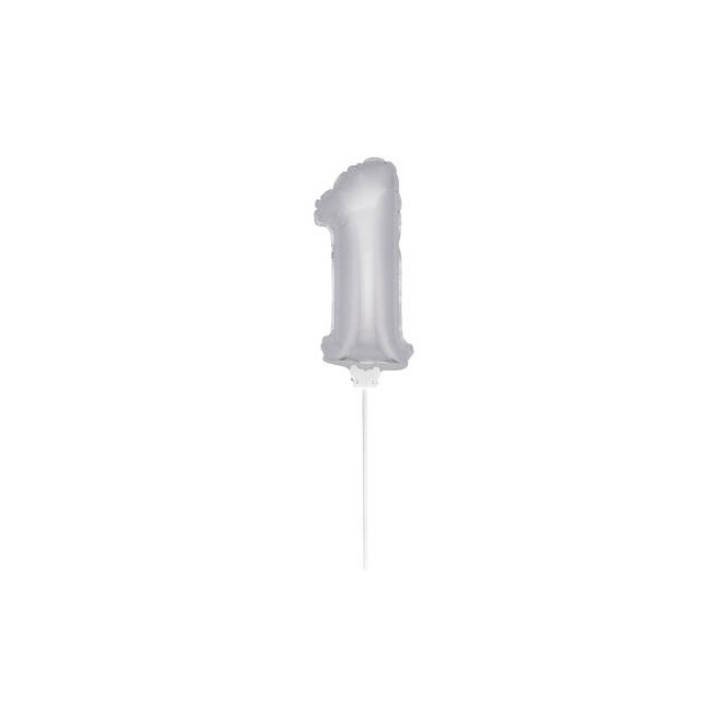 Mini Ballon Argenté Chiffre 1