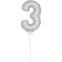 Mini Silver Balloon Number 3