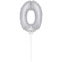 Mini zilveren ballon nummer 0