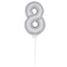 Mini Silver Balloon Number 8