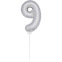 Mini Silver Balloon Number 9