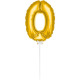 Mini Golden Balloon Number 0