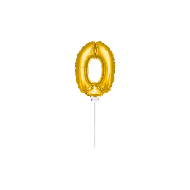 Mini Ballon Doré Chiffre 0