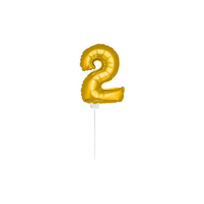 een kopje Wolkenkrabber lila Mini Gouden Ballon Nummer 0