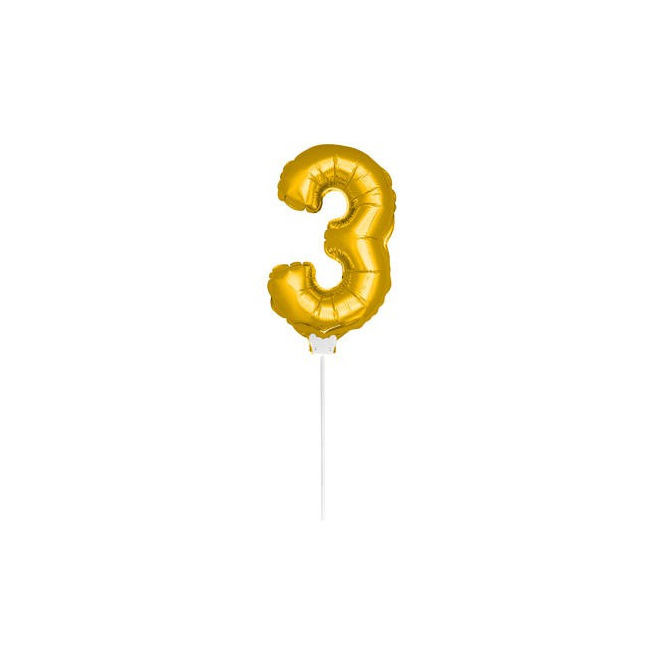 Mini Gouden Ballon Nummer 3