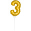 Mini Gouden Ballon Nummer 3
