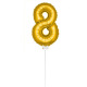 Mini Gouden Ballon Nummer 8