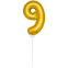 Mini Golden Balloon Number 9