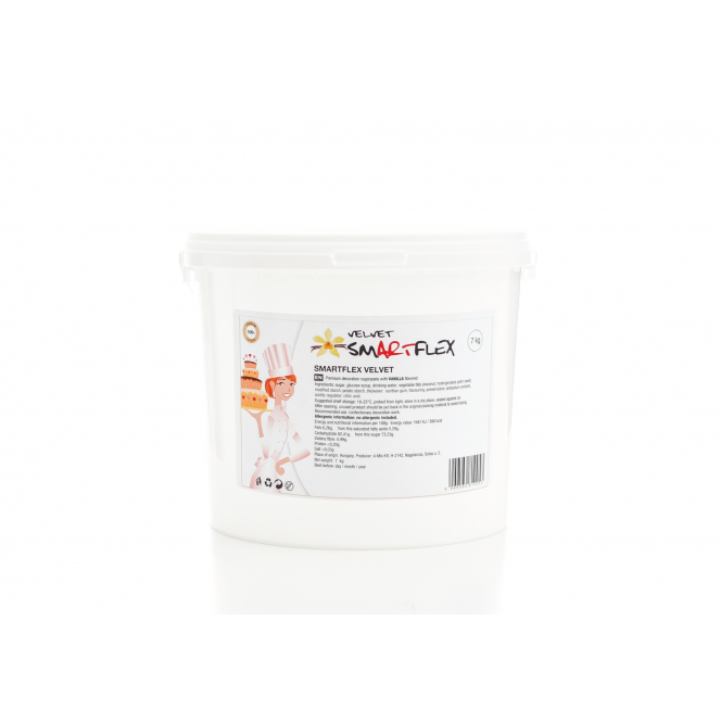Fondant 7 kg - White (Velvet Vanilla) - Smartflex 