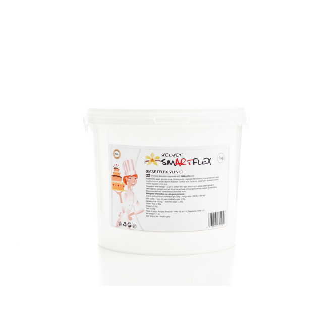 Pâte à sucre 7 kg - Blanc (Velvet Vanille) - Smartflex 