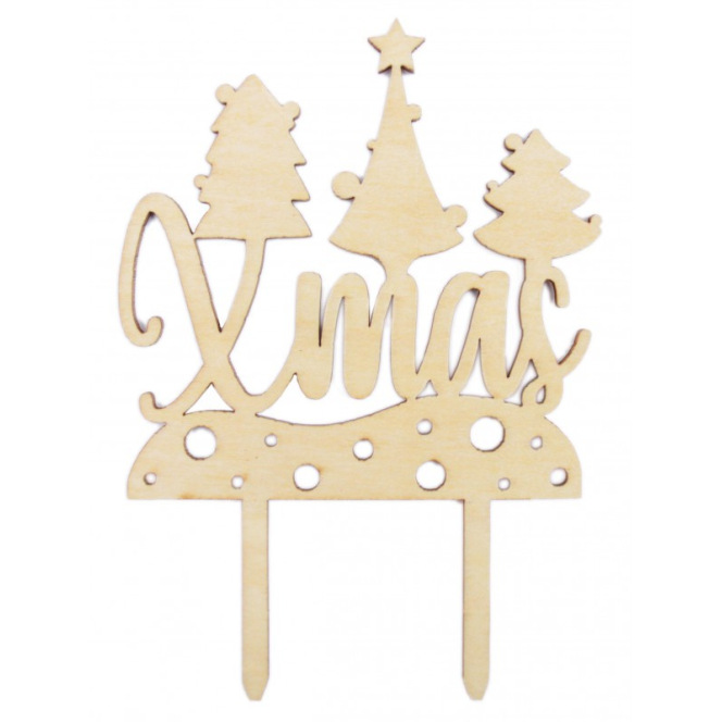 8 décorations dorées pour gâteau de Noël - ScrapCooking
