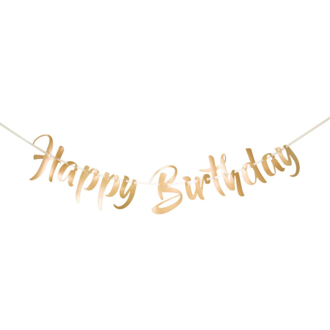 Gold Letter Banner - Happy Birthday - Folat