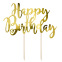 Cake topper Happy Birthday - Gold - PartyDeco