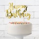 Cake topper Happy Birthday - Gold - PartyDeco