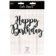 Cake topper Happy Birthday - Black - PartyDeco