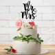 Cake topper Mr&Mrs - Black - PartyDeco