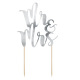 Topper Mr&Mrs - argent - PartyDeco