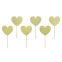 Cupcake Toppers - Sweet Love Gold 6pcs - PartyDeco