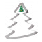 Cake Mould and Stainless Steel Cutter - Christmas Tree - 